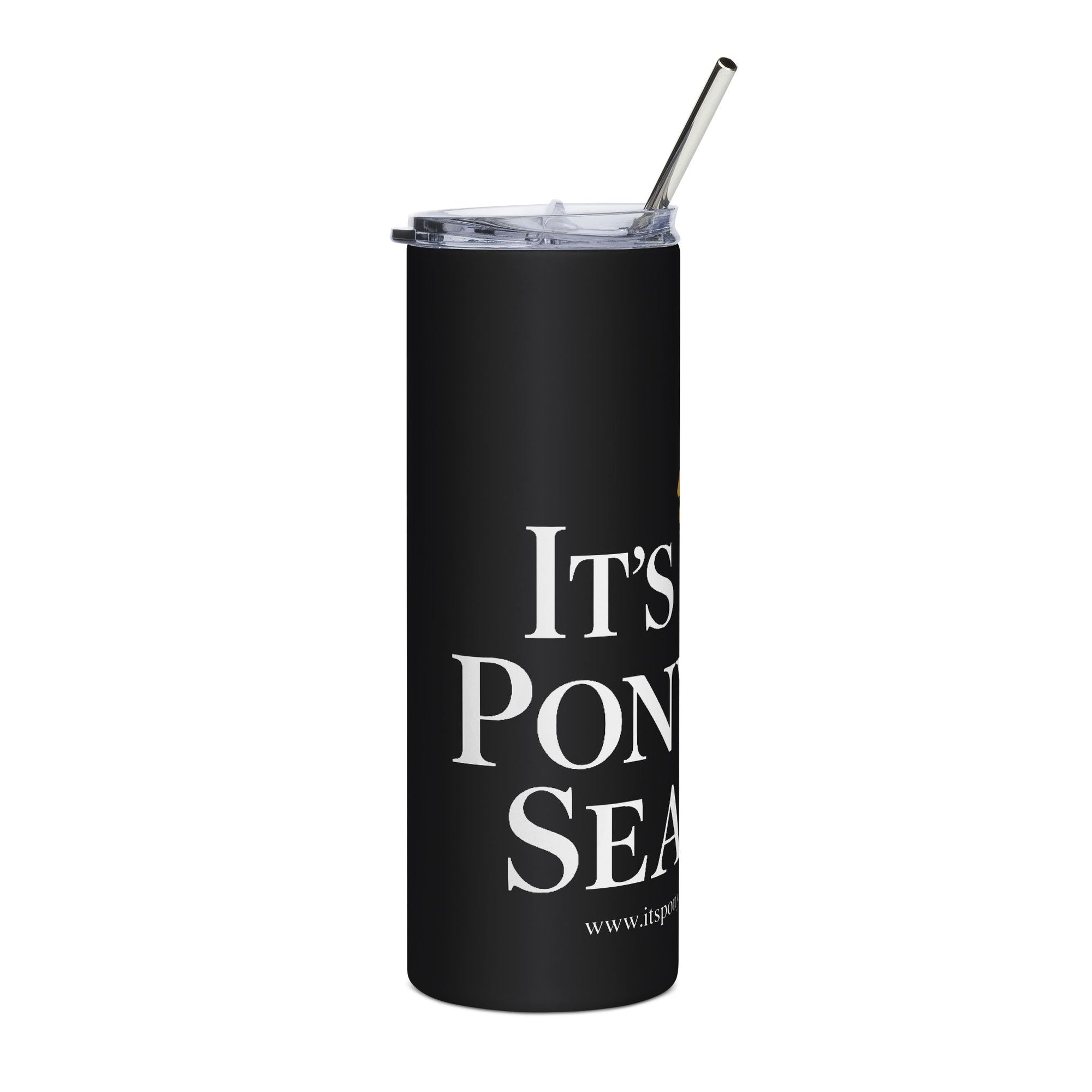 It's Ponytail Season Stainless Steel Tumbler (Black)